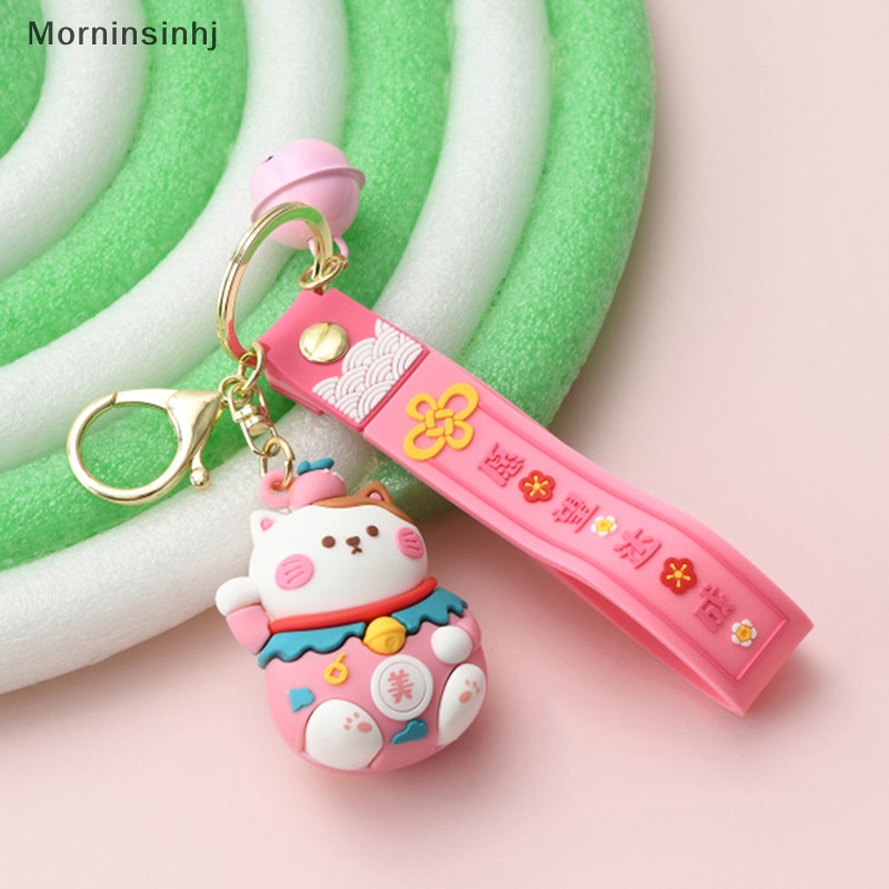 Mornin Baru Kreatif Kartun Lucky Cat Gantungan Kunci Hewan Kucing Boneka Perempuan Gantungan Kunci Tas Mobil Gantungan Kunci Tergantung Hadiah Dekorasi id