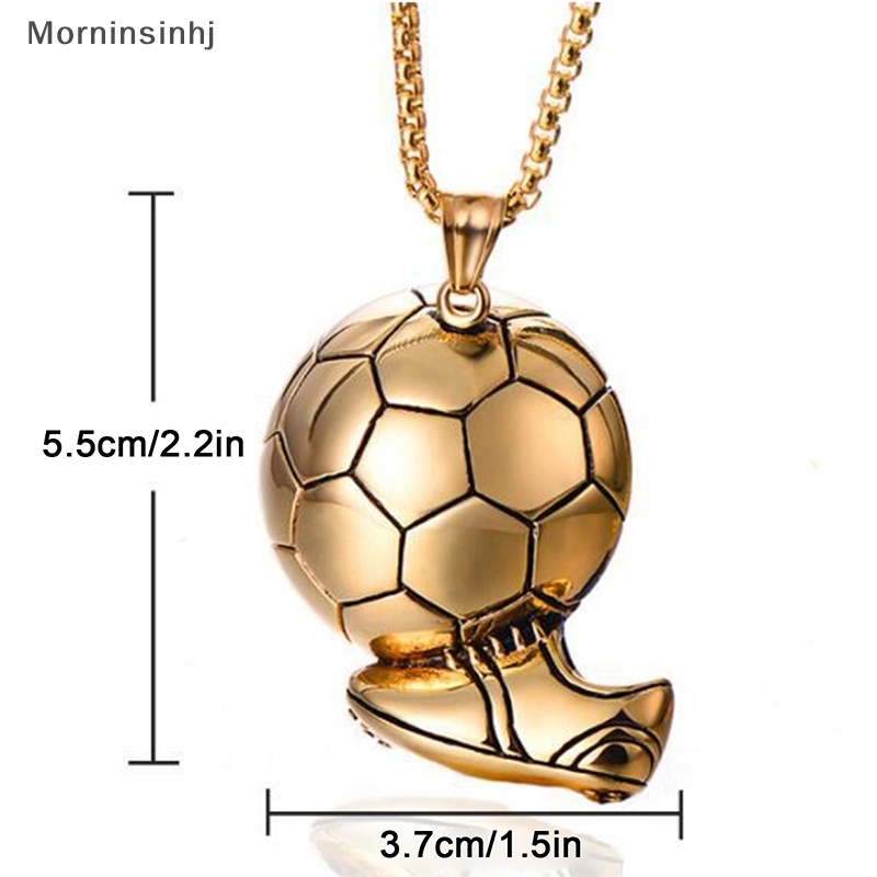 Mornin Fashion Football Necklace Soccer Boots Sepatu Pesona Liontin Olahraga Hip-hop Perhiasan id