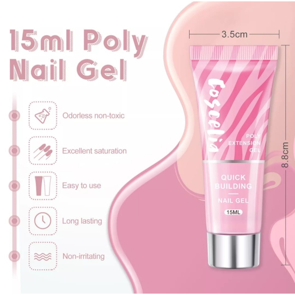 POLYGEL ACRYLIC UV Untuk Dekorasi Nail Art / Gel Extension