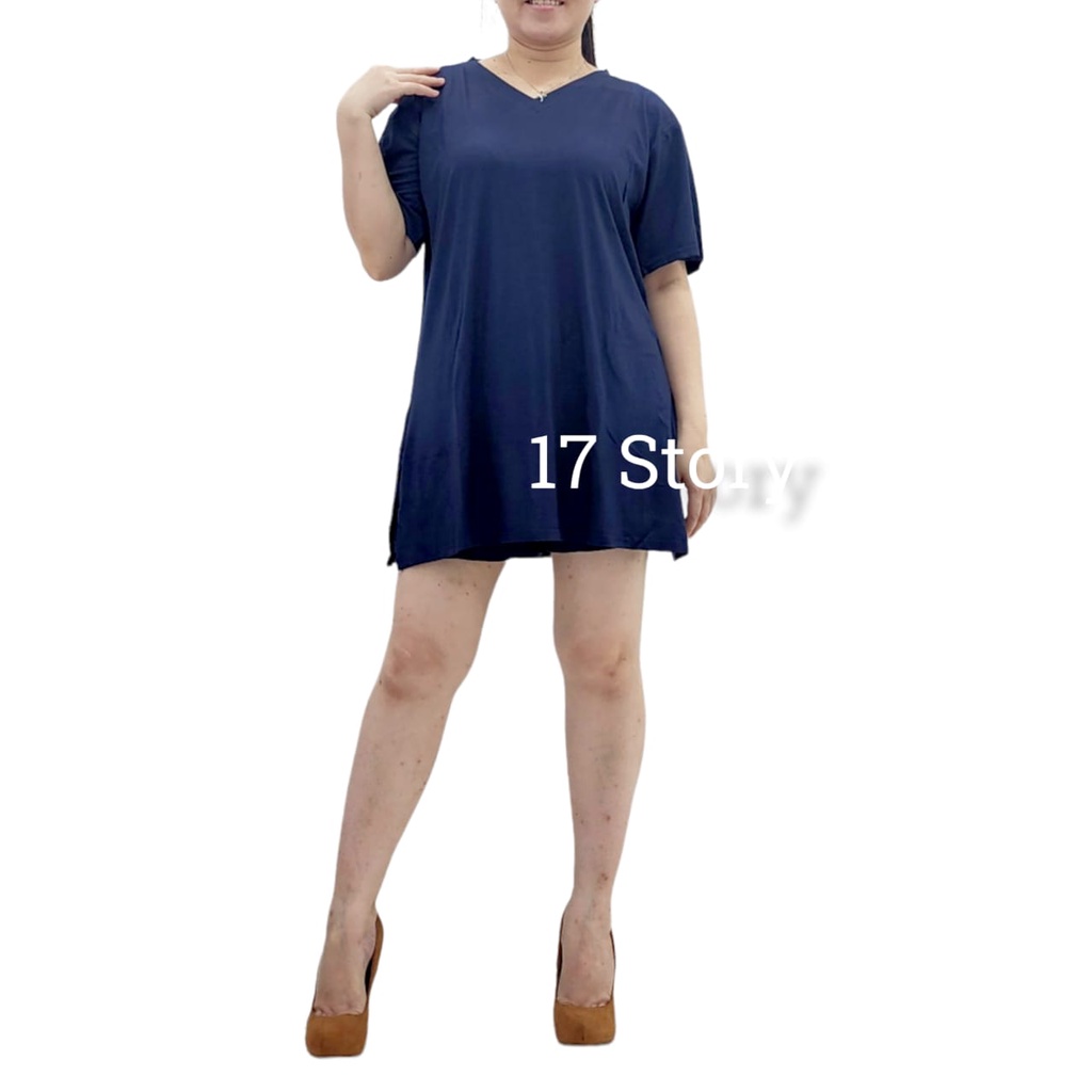 Baju Kaos Oversize Wanita Lengan Pendek Bahan Premium Muat Ld 90Cm Sampai Ld 150Cm