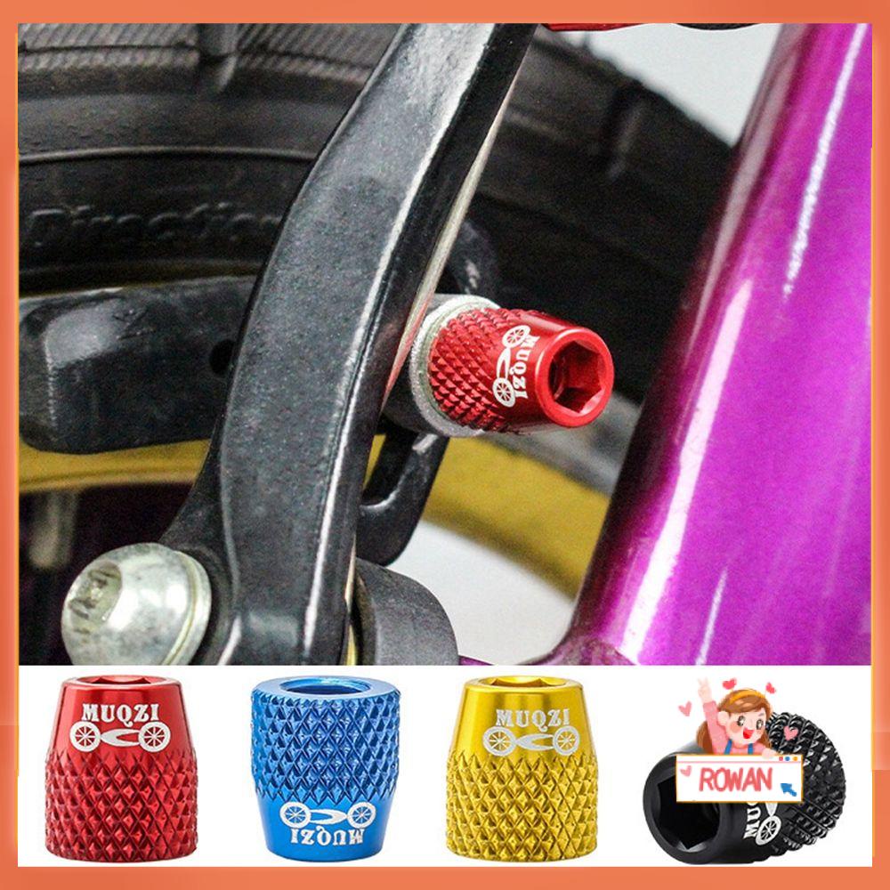 R-FLOWER 4pcs Blok Rem Sekrup Bahan Aluminium Alloy Untuk MTB Road Block Fixing Nut V-Brake Blocks Nut