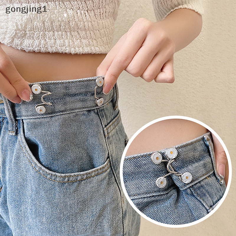 Ggg Set Bros Wanita Mengencangkan Pinggang Bros Untuk Wanita Rok Celana Jeans Adjustable Waist Clip Metal Pin Aksesoris Pakaian ID