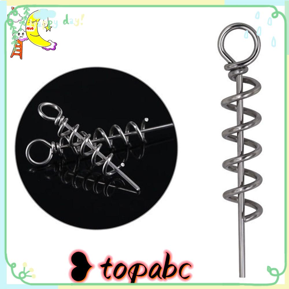 TOP 50pcs Jarum Sekrup Pancing Tahan Lama 5ukuran Stainless Steel Spring Fixed Lock