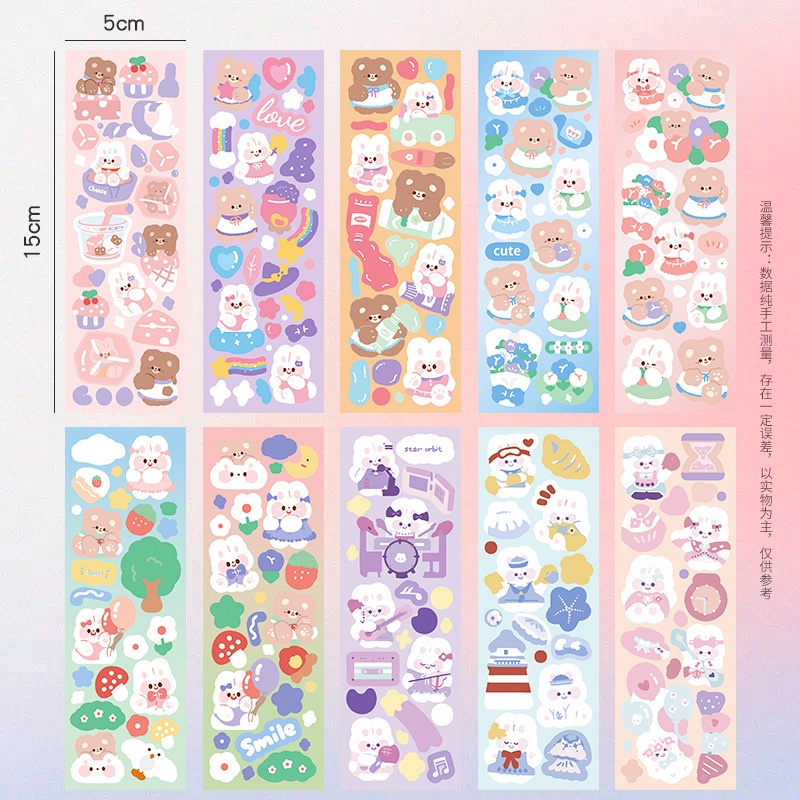 cod★ready★ STICKER GLOSSY SANRIO/STIKER AESTHETIC/ Sticker GLITTER PACK Hologram 10 Lembar Stiker Lucu Murah globallagilaku