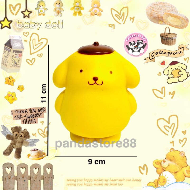 Mainan Squishy Sanrio New Mainan Anti Stress Lucu Melody Kuromi Cinnamomroll Hellokitty pompompurin