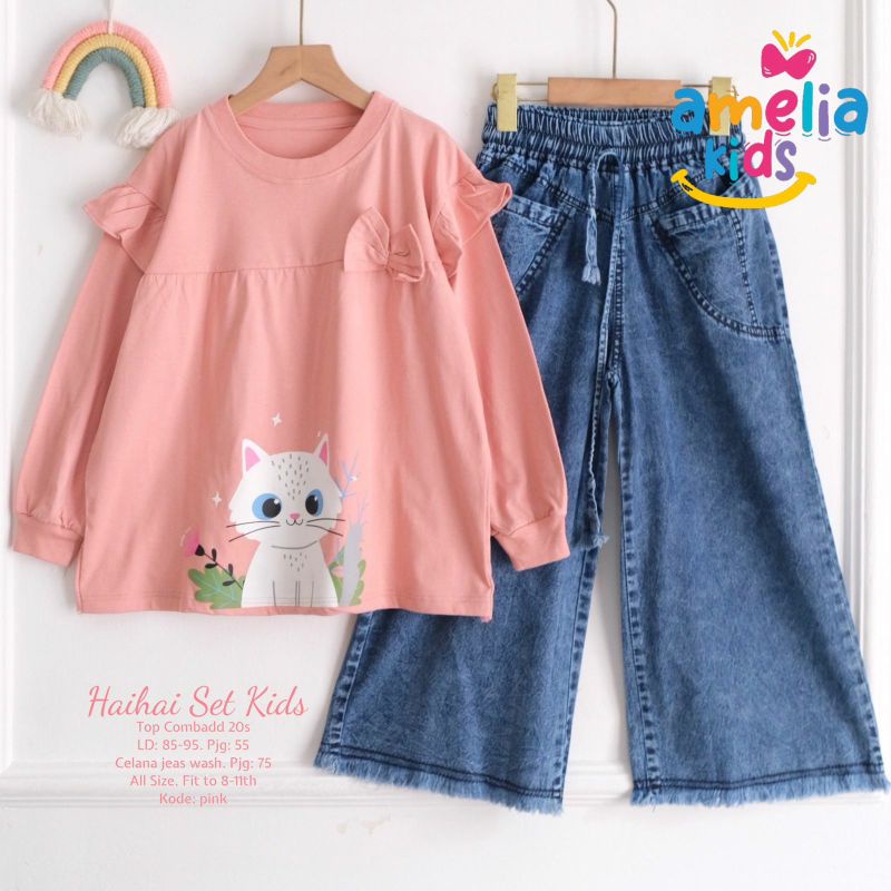 HAIHAI SET Celana (8-11th) ORI AMELIA KIDS | Setelan Anak