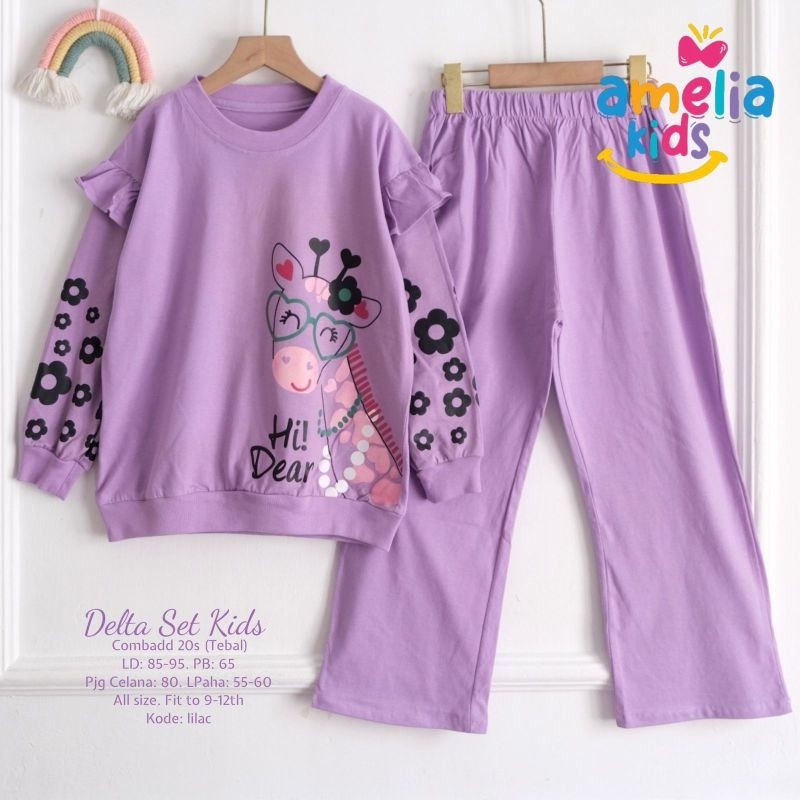 DELTA SET Celana (9-12th) ORI AMELIA KIDS | Setelan Anak