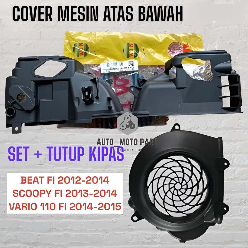 cover blok seher kondom blok mesin set atas bawah beat fi scoopy fi vario 110 fi lama stataer kasar 