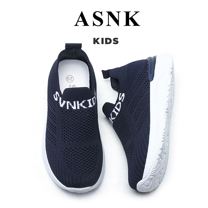 [GROSIR][COD] SEVEN_DAY SEPATU SLIP ON RAJUT ANAK-ANAK UNTUK USIA 3-9 TAHUN / BOY &amp; GIRL WM2331 NAVY