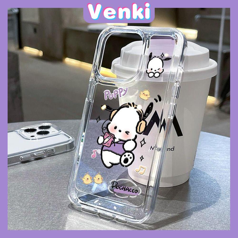 VENKI - Untuk iPhone 11 Case Bening Hard Case Space Phone Case Airbag Shockproof Perlindungan Kamera Anak Anjing Lucu Kompatibel dengan iPhone 14Pro Max 13 Pro Max iPhone 12 Pro Max XR