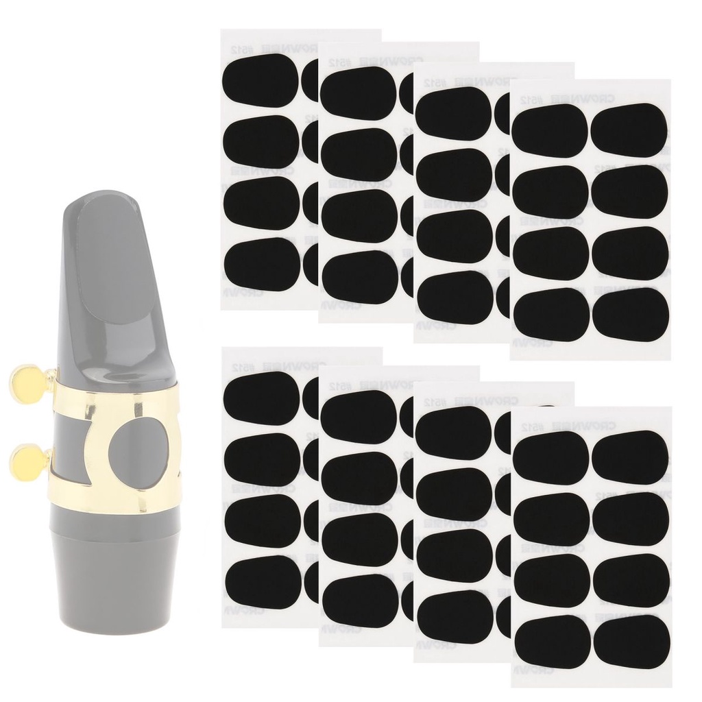 64pcs Bantalan Patch Corong Sax Standard 0.8mm Silicone Saxophone Mouthpiece Cushions Untuk Alto Tenor Saxophone/Clarinet