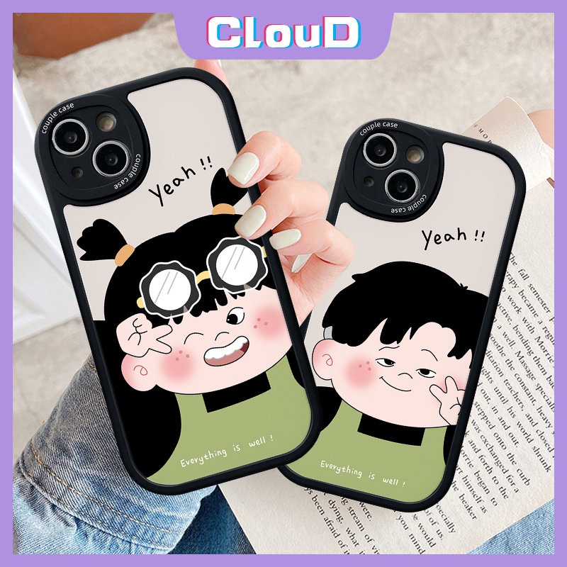 Soft Cover Untuk Realme C53 C25Y C15 C20 C20A C11 C2 C17 C2 C21 GT C3 C1 C25s C55 C30 C31 C21Y C35 C12 6 8Pro 10 Pro+7i 9i 6s 5i 86i 5 8i Couple Lucu Imut Cowok Case Kartun Anak Perempuan