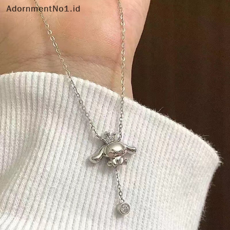 [AdornmentNo1] Cinnamoroll rumbai rantai kalung Anime kartun Fashion wanita perhiasan wanita kalung liontin dekorasi gadis hadiah ulang tahun