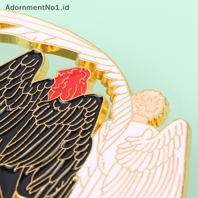 [AdornmentNo1] Bagus Omens suami tidak mudah pecah Angel &amp; setan Hard Metal Pin Angel Demon Badge wijiphale And Crowley Jewelry