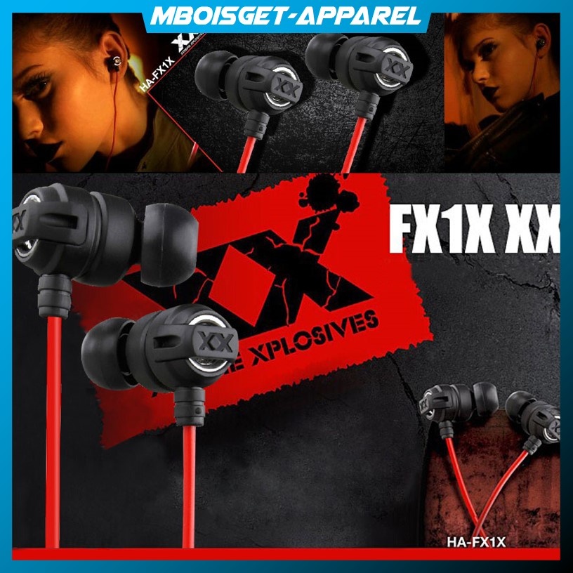 MBOISGET - JVC Extreme Xplosives Super Deep Bass Earphones - HA-FX1X earphone headset not wireless