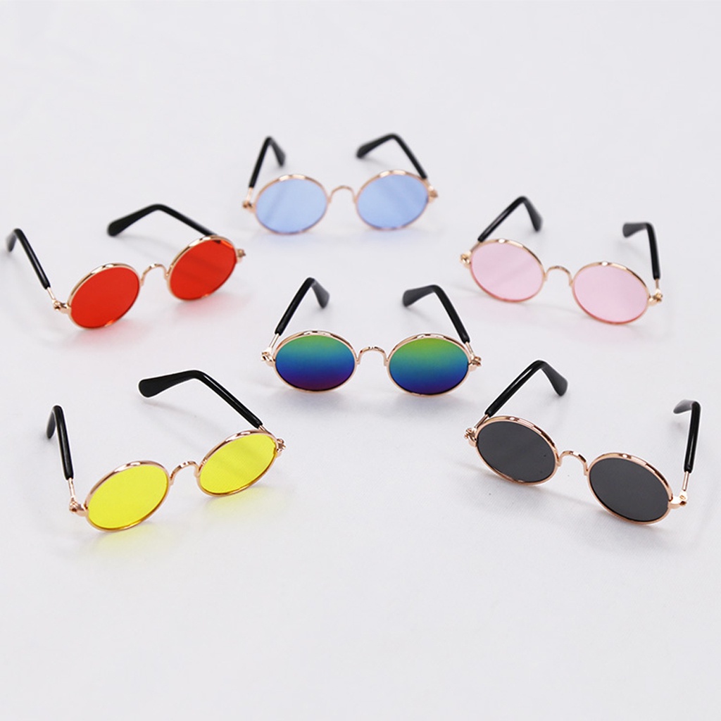 AVVET  Kaca Mata Lucu Anjing Anabul Hitam Fashion Hewan Anti UV Lucu Aksesoris High Quality Animal Sunglasses Kaca Mata Murah Kacamata Kucing Peliharaan 6577