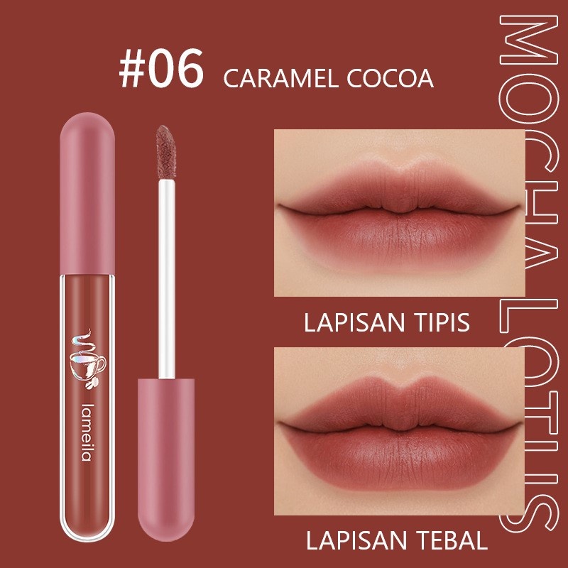 PAKET LIP CREAM LAMEILA NUDE 1041 ISI 6 Tekstur Ringan Awet Tahan Lama