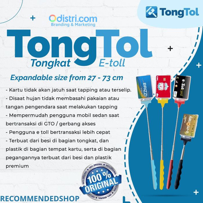 TONGTOL 3.0 BESI / Tongkat  Kartu E Toll Besi Flexible 73cm