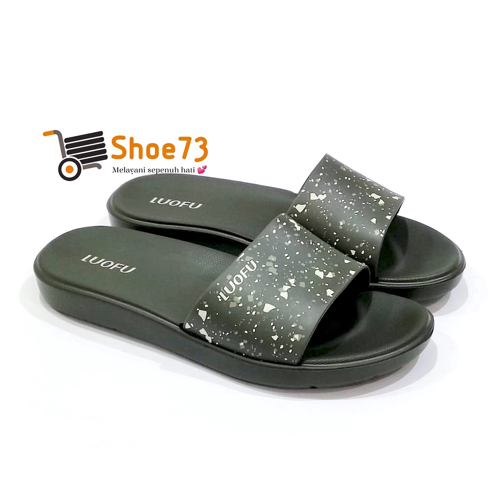 LUOFU E 7172 MKS-E149 SIZE 36-40 l Sandal Selop Motif jelly wanita l Sendal kokop cewek impor