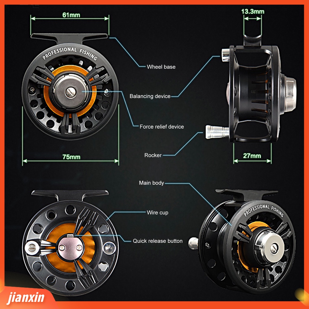 (In Stock) Fly Fishing Reel Ball Bearing Profesional Quick Release Kiri/Kanan Ditukar. Alat Peredam Kecepatan Tinggi Portabel High Speed Metal Spinning Reel Memancing Laut