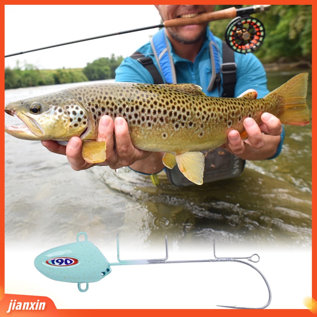 (In Stock) 190g /15.5cm Single Hook Umpan Keras Berbentuk Ikan Kekuatan Tinggi Tajam Logam Bercahaya Ketangguhan Yang Baik Memancing Umpan Perlengkapan Memancing