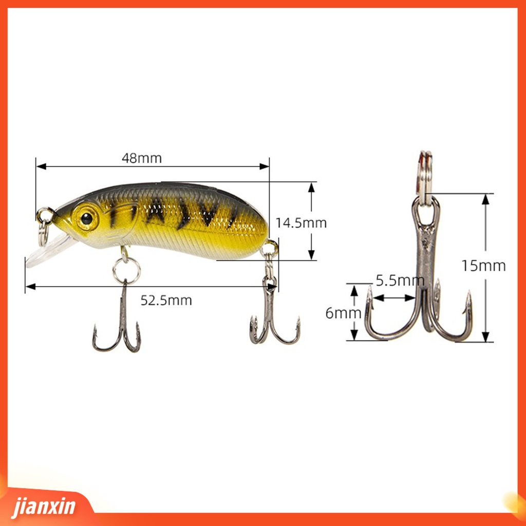 (In Stock) 5cm Umpan Buatan Profesional Gaya Swing Tidak Mudah Cacat Umur Panjang Umpan Pancing Untuk Memancing