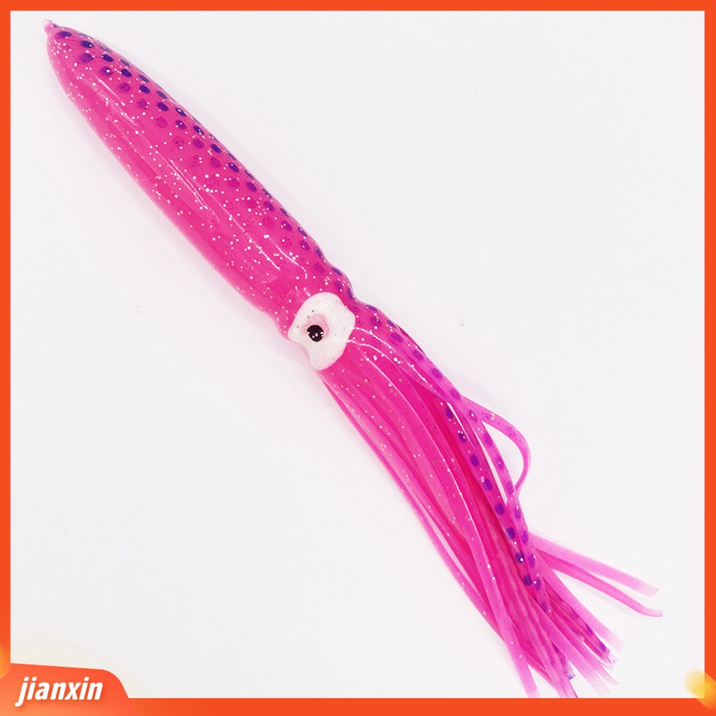 (In Stock) 20cm /15g Umpan Cumi Plastik Desain Payet Bercahaya Realistis Alat Pancing Umpan Gurita