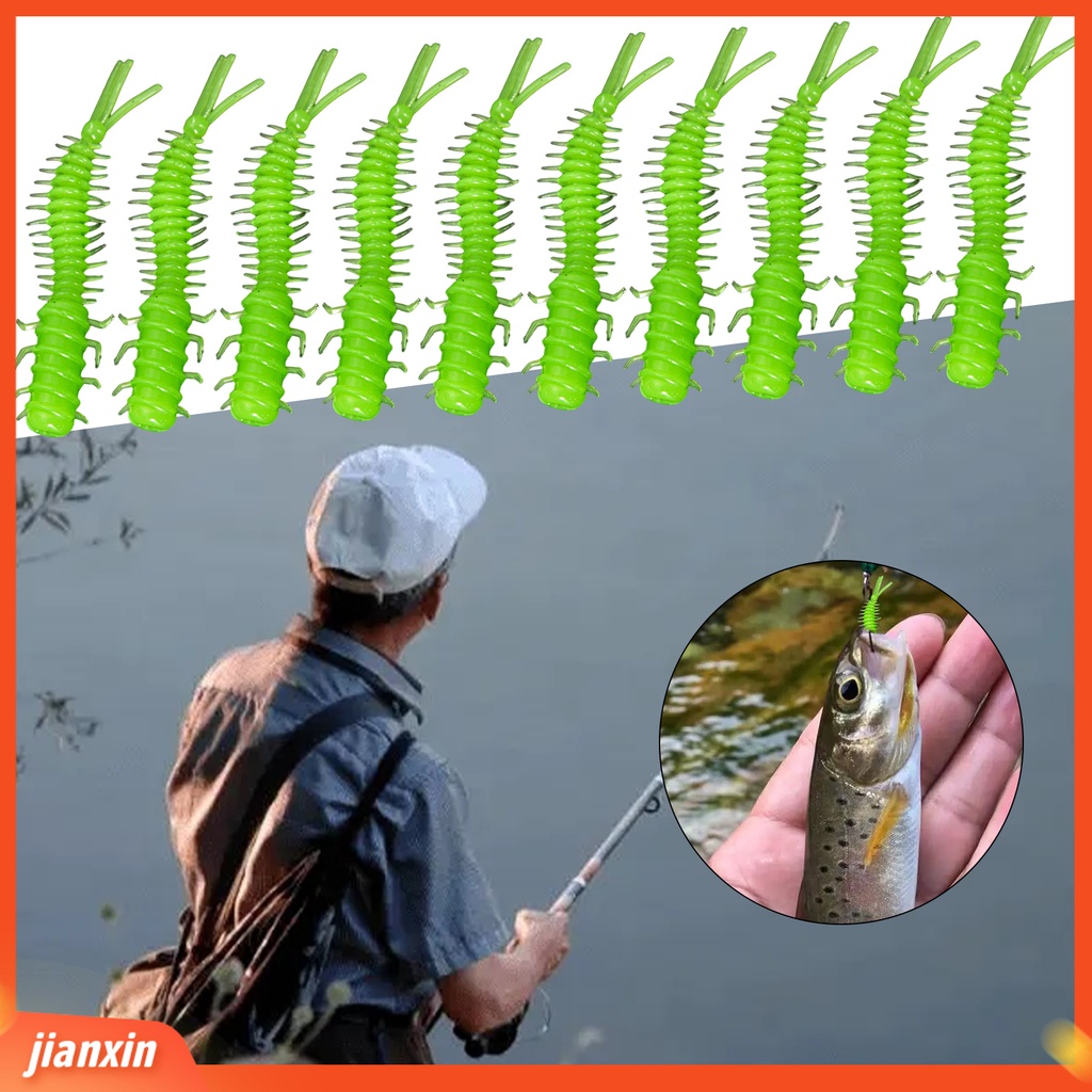 (In Stock) 20Pcs Slug Umpan Desain Simulasi Detail Kompak Pengerjaan Teliti Realistis Angling PVC Mini Sekrup Lure Umpan Untuk Semua Tubuh Air