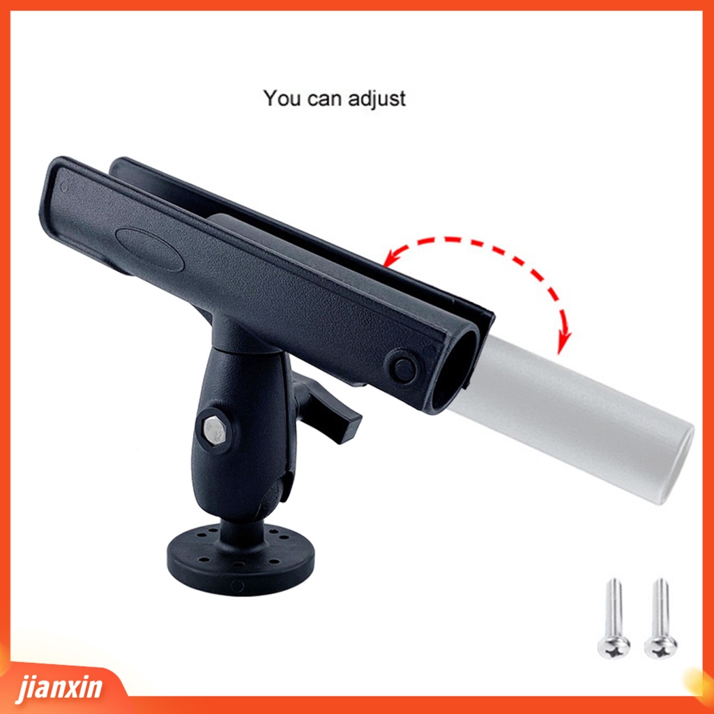 (In Stock) Holder Joran Pancing Dapat Diputar Tahan Aus Kekuatan Tinggi Universal Cocok Pemasangan Mudah Putar Pancing Holder Tiang Berdiri Dengan Sekrup Perlengkapan Pancing