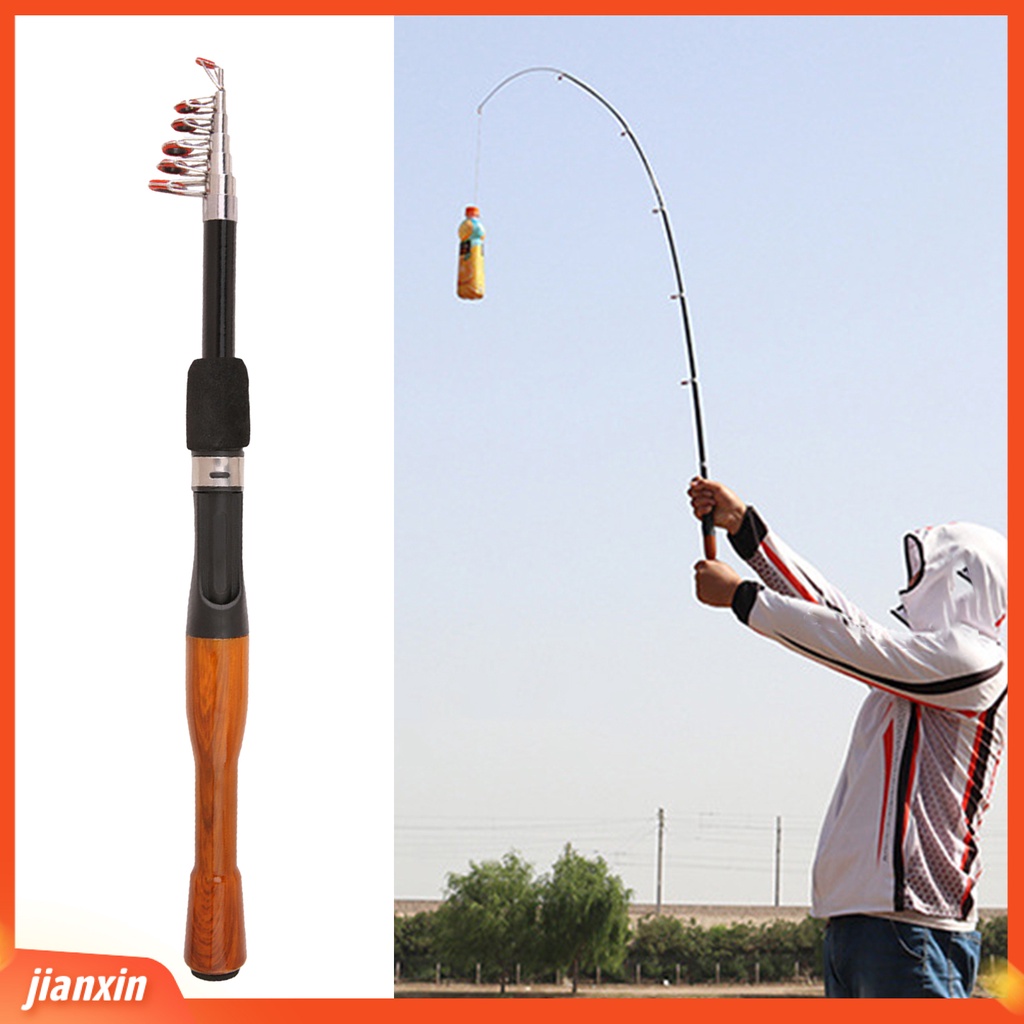 (In Stock) Tiang Pancing Mudah Digunakan Combo Joran Teleskopik Bagian Pendek Bertulang Kompak Untuk Outdoor