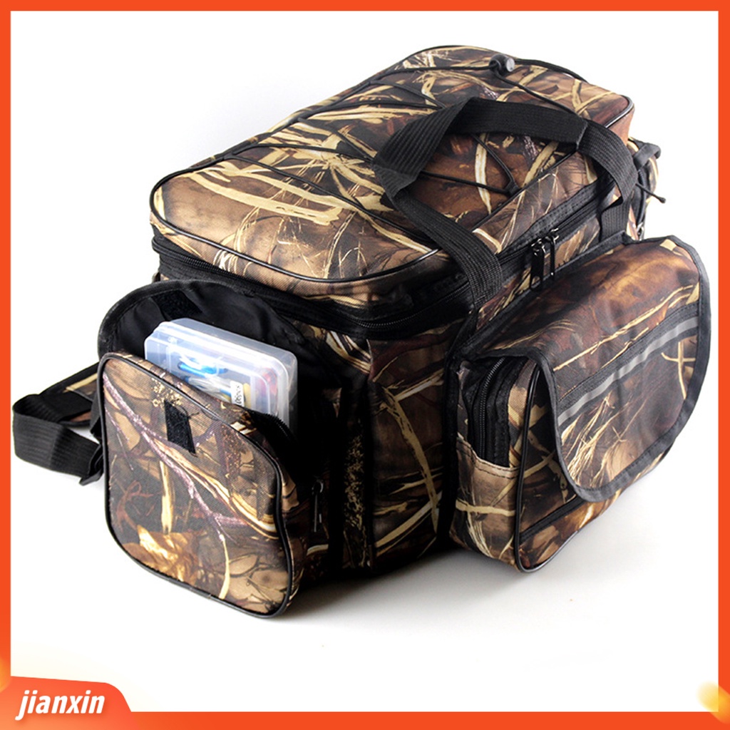 (In Stock) Tas Pancing Adjustable Anti Gores Multifungsi Bahu Selempang Pinggang Pack Ikan Lures Bag Untuk Outdoor