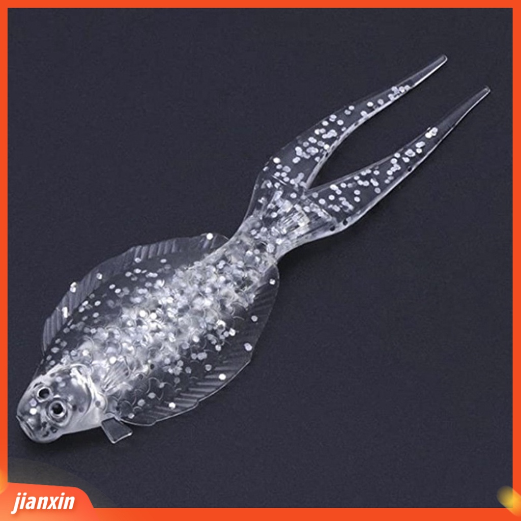 (In Stock) 2Pcs /Set 8g 13cm Umpan Flatfish Bentuk Hidup Mata 3D Mini Soft Fork Tail Flounder Umpan Silikon Untuk Outdoor