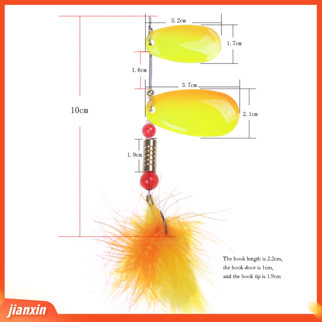 (In Stock) 10cm 17g Spinner Sequin Lures Warna Cerah Eye-Catching Zinc Alloy Forging Perawatan Berputar Sequin Lure Untuk Angling