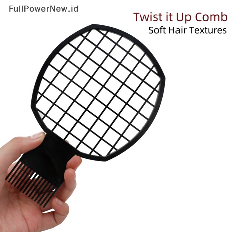 Power Twist Comb Curl Sisir Sikat Putar Afro Curl Sisir Lilit Rambut Alat Sisir ID