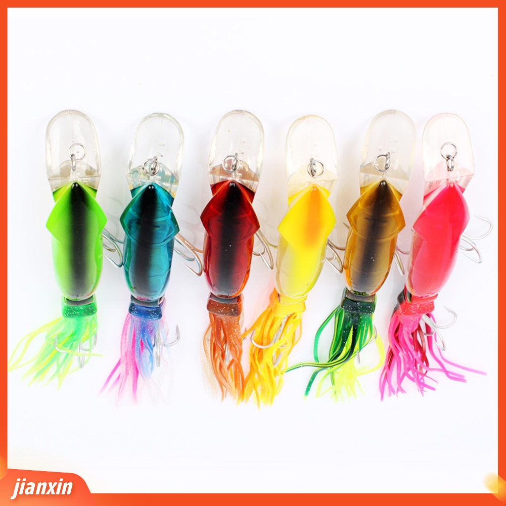 (In Stock) 14 cm Umpan Pancing Laut Buatan Cumi Umpan Keras Hook Tackle Alat Aksesori