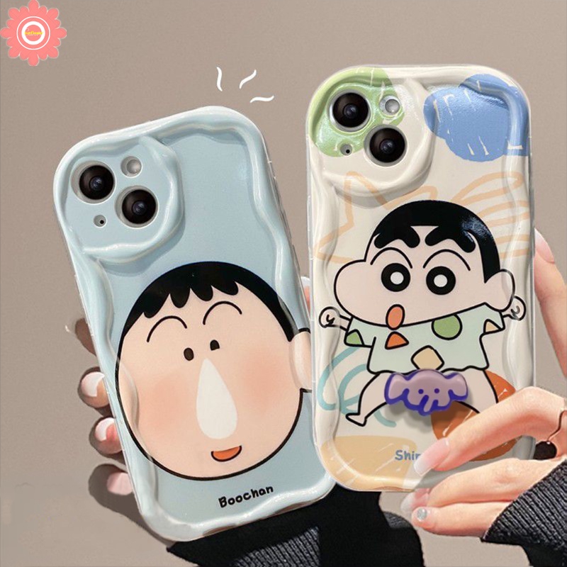 Case Crayon Shin-chan Kartun Lucu Untuk Redmi 9a1 A2 10C 9A 9T 10A 9C NFC Redmi Note11 12 9 11s 8 10s 10 Pro Max POCO M3 3D Wavy Curved Edge Tpu Soft Back Cover