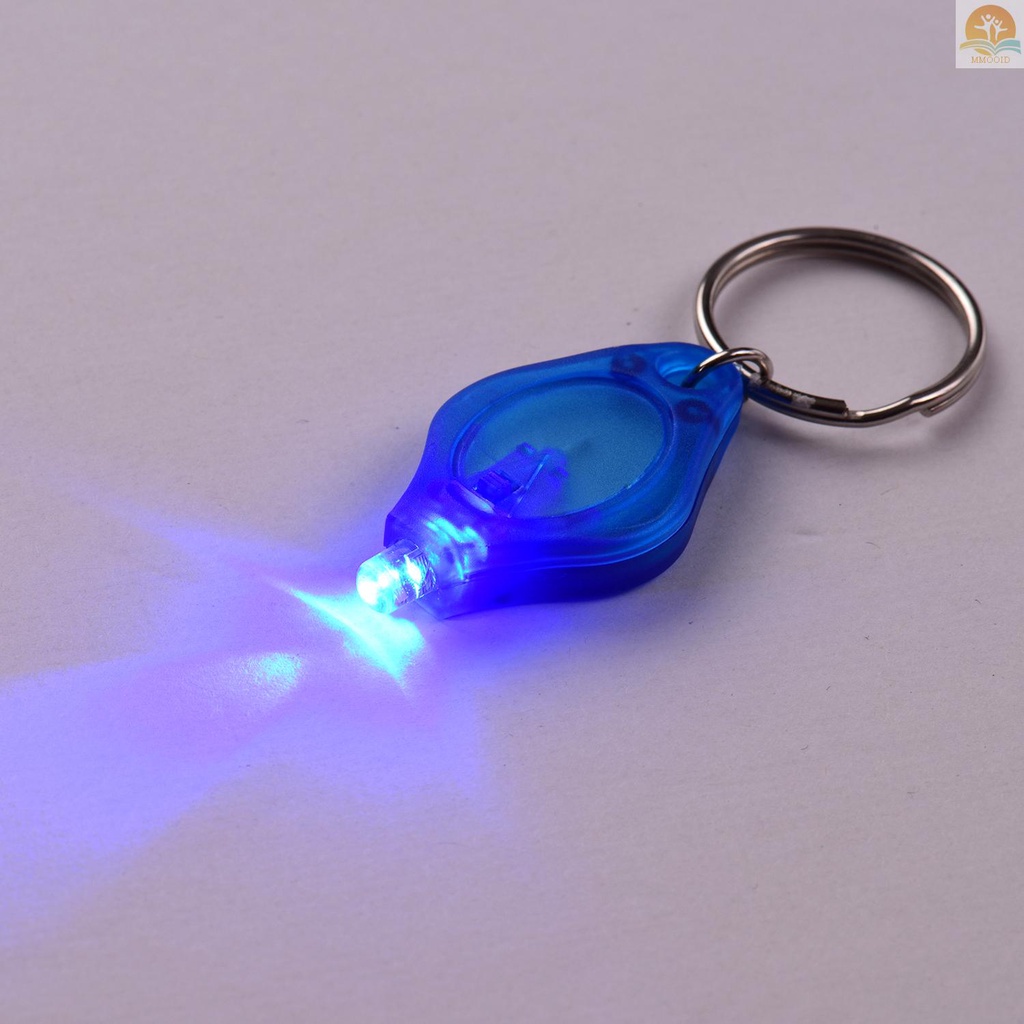 In Stock 10pcs Mini Portable Lampu LED Senter Gantungan Kunci Sangat Terang Kunci Ring Emergency Camping Lamp Light Torch