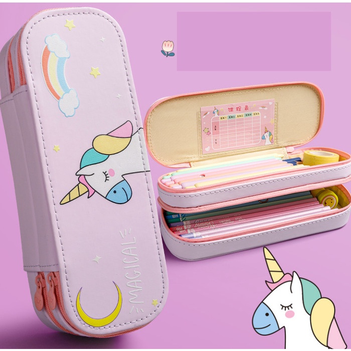 

Tempat Kotak Pensil Anak Sekolah Karakter Lucu unik 2 Tingkat CS11 - MAGICAL