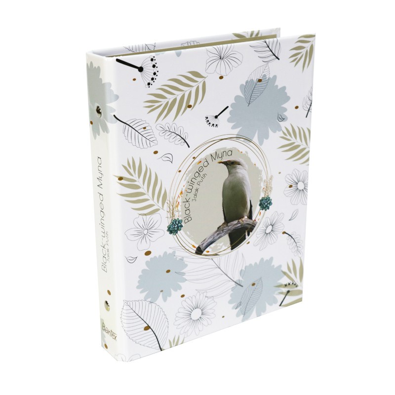 

[Artomas] Bantex Multiring Binder 20 Ring 25mm A5 Black Winged Myna White #1329 38