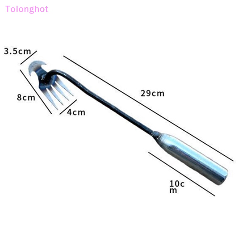 Tolonghot&gt; Mangan Baja Taman Weeders Grass Roog Penggembur Tanah Tangan Weeding Removal Puller Alat Berkebun al Weeder Sumur