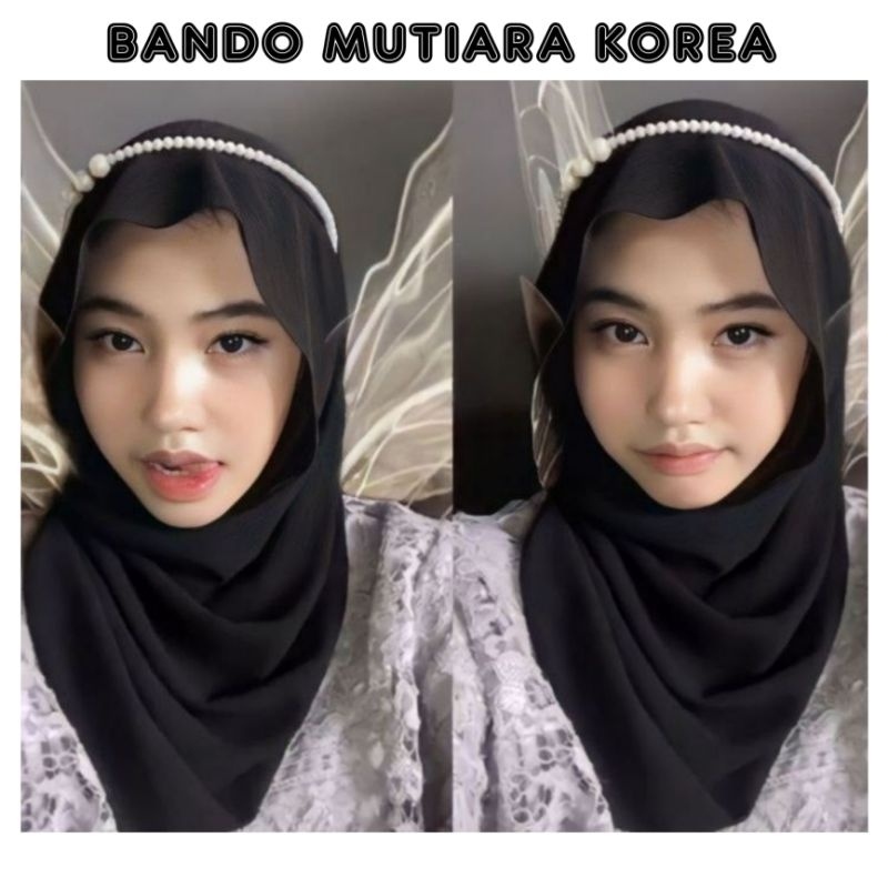 BANDO MUTIARA JILBAB || BANDO MUTIARA KOREA SUPER CUTE || PEARL HEADBAND