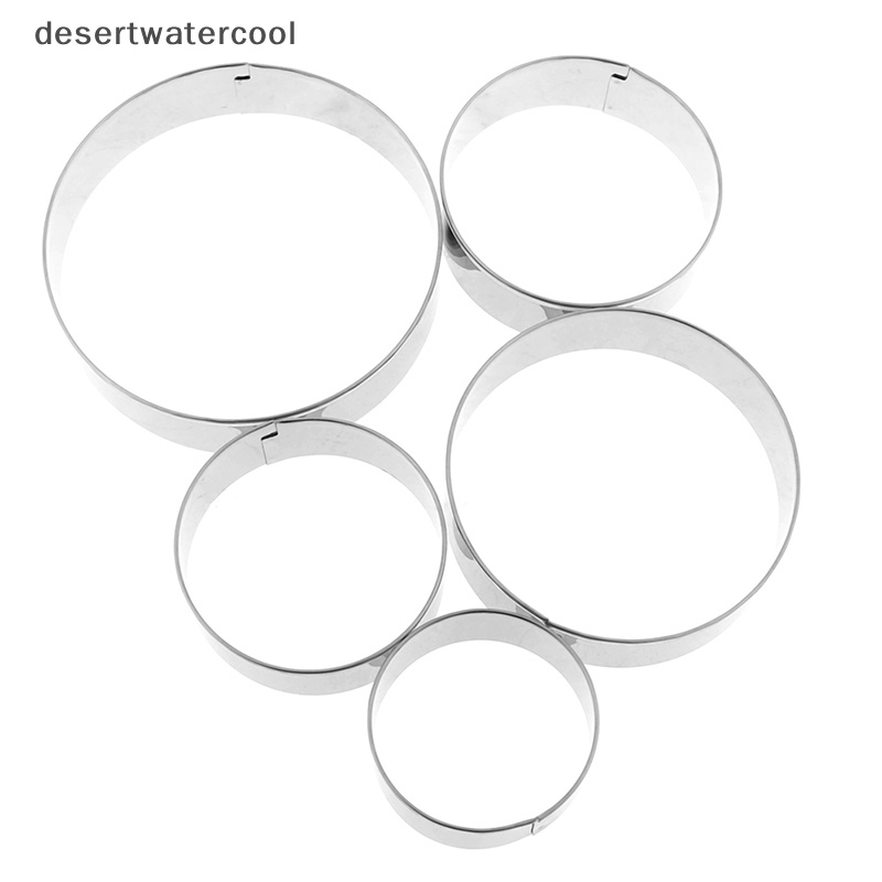 Deid 5set Lingkaran Bulat Stainless Steel Cookie Cutter Biskuit DIY Baking Pastry Cetakan  Martijn