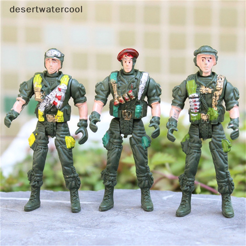 Deid Military Playset Pasukan Khusus Action Figure Mainan Anak Plastik 9cm Tentara Pria Martijn