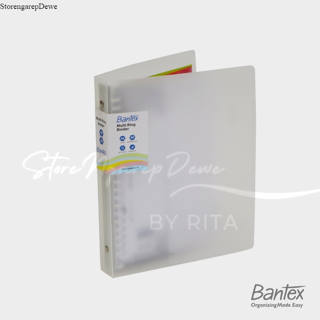 

Bantex A5 Trendy Multi Ring Binder 20 Hole Transparent 3124 08 Barang kondisi baru real Bantex original