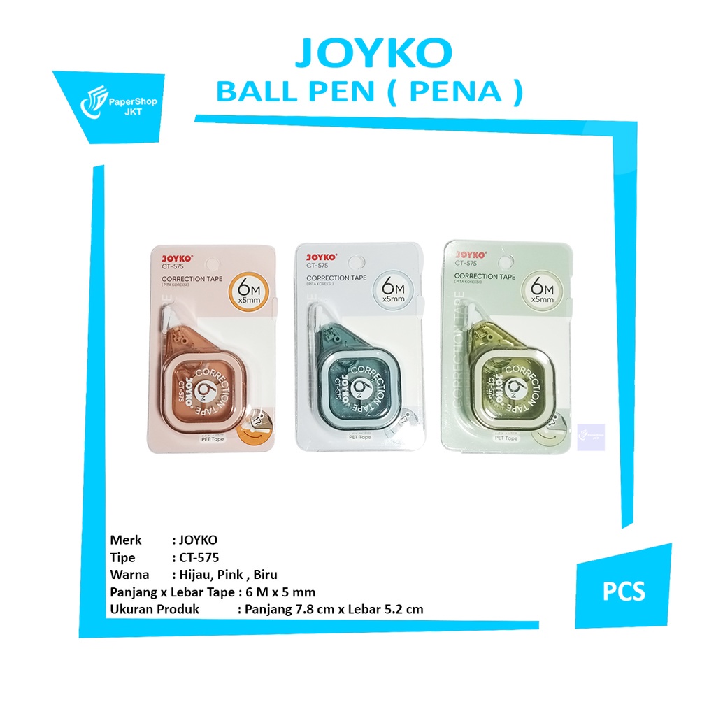 

JOYKO - Correction Tape CT-575 Pita Koreksi - Pcs