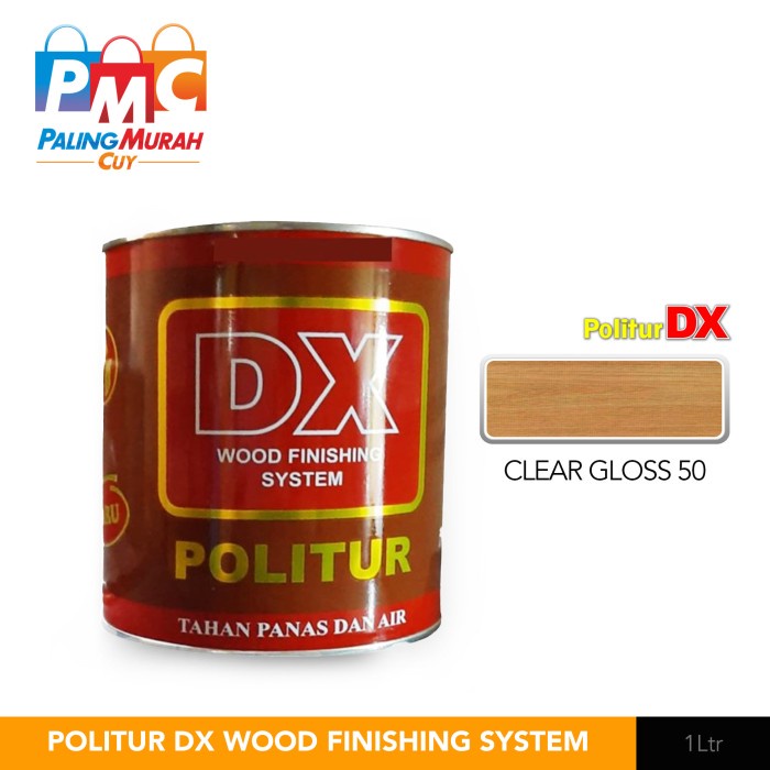 Politur DX Wood Finishing System 1L Politur Kayu - Natural 50
