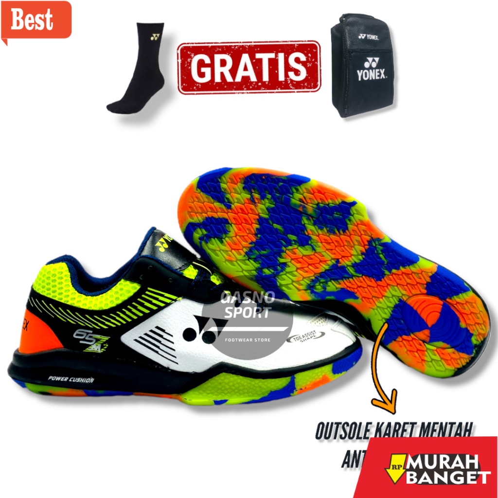Sepatu bulu tangkis terbaru- Sepatu Badminton Y0nex Shb 65Z2M Karet Terlaris Sepatu Olahraga Bulutan