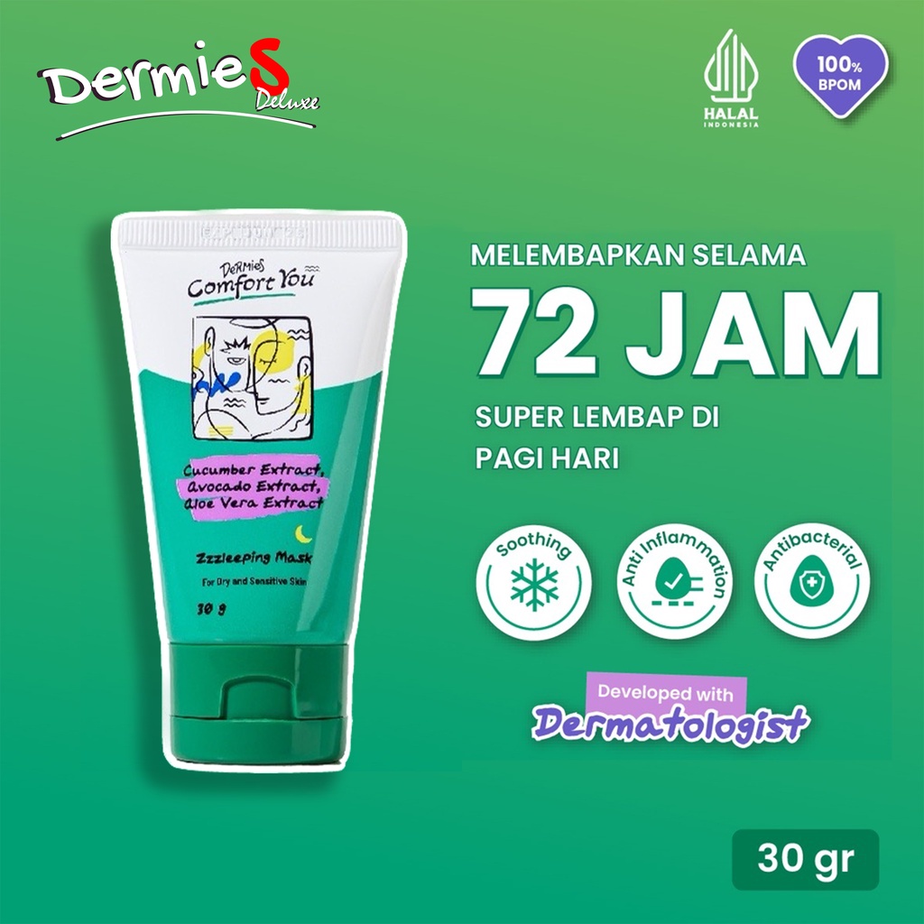Dermies by ERHA Masker Comfort You ZZZleeping Mask - Masker Wajah Sensitif
