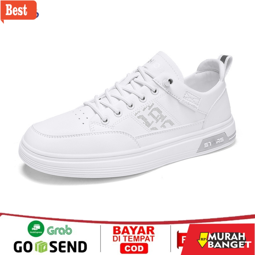 Sneakers pria terbaru- Leedoo Sepatu Cowok Bahan Kulit Sepatu Kerja Formal Import Sepatu Sneakers Pr