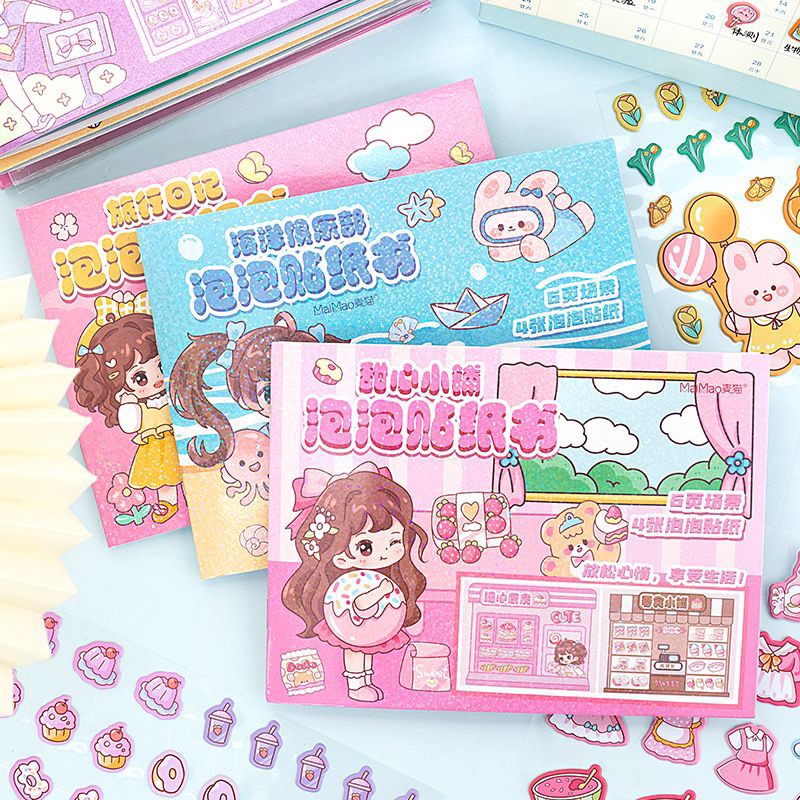 

Buku DIY Bubble Sticker Home Rumah Aqiao Diary Lucu Stiker